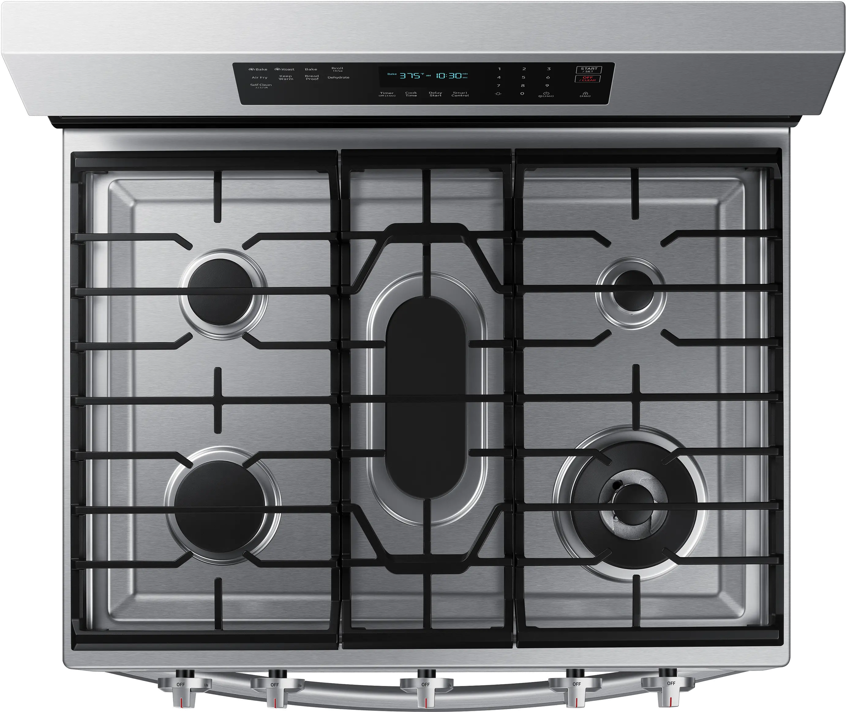 NX60A6711SS Samsung Gas Range with Air Fry, Convection, and Stainless Steel Cooktop - 30-Inch, 6 cu. ft. Stainless Steel-2