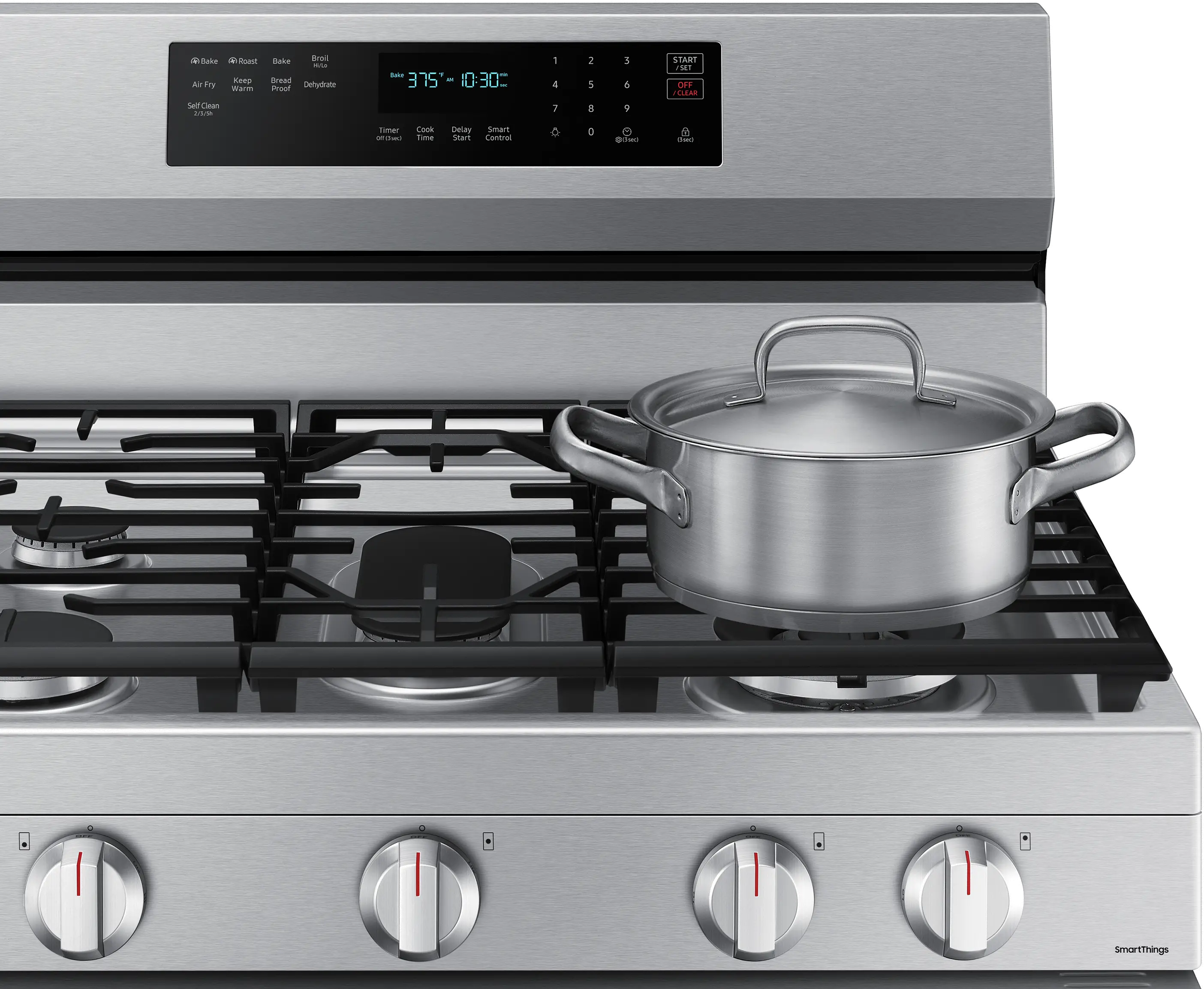NX60A6711SS Samsung Gas Range with Air Fry, Convection, and Stainless Steel Cooktop - 30-Inch, 6 cu. ft. Stainless Steel-3