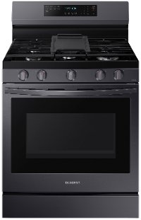 NX60A6711SG Samsung Gas Range with Air Fry, Convection, and WiFi - 30-Inch, 6 cu. ft. Black Stainless Steel
