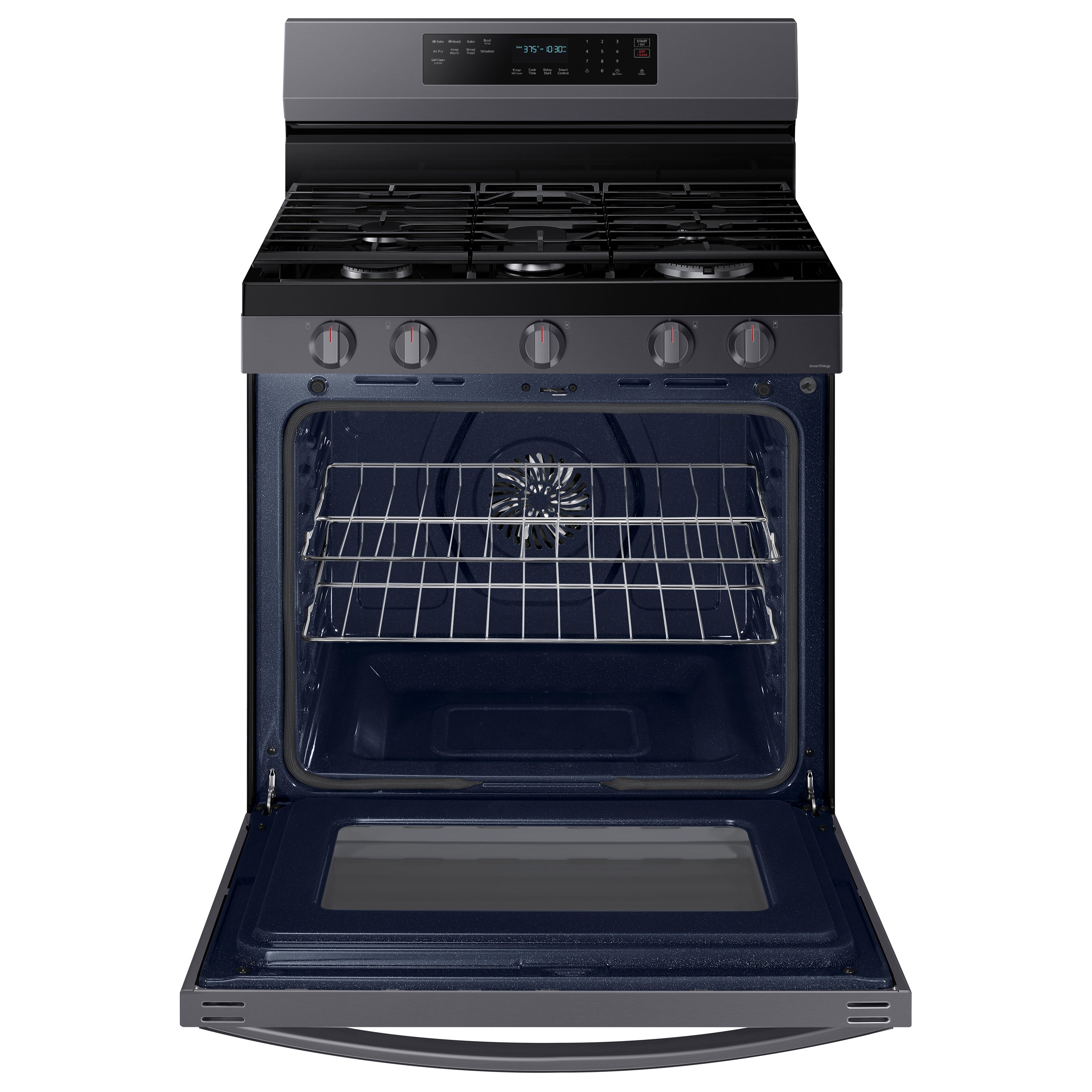 NX60A6711SG Samsung Gas Range with Air Fry, Convection, and WiFi - 30-Inch, 6 cu. ft. Black Stainless Steel-5