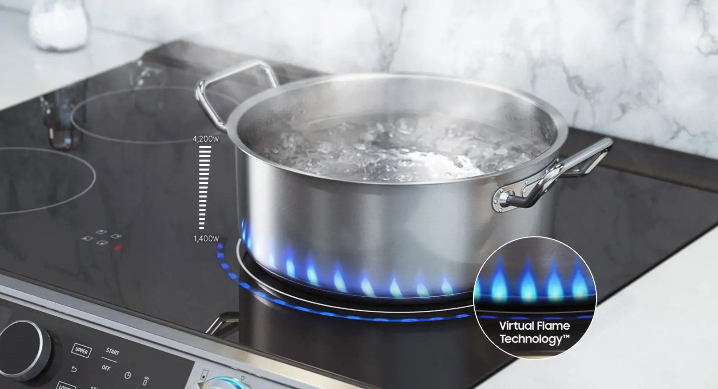 NE63T8911SS Samsung 30 Inch Smart Induction Range with Convection and Air Fry - 6.3 cu. ft. Stainless Steel-6