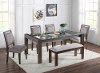 Contemporary Dark Brown 6 Piece Dining Room Set - Marquee
