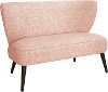 9806ZMRSQ Modern Rose Quartz Pink Curved Loveseat