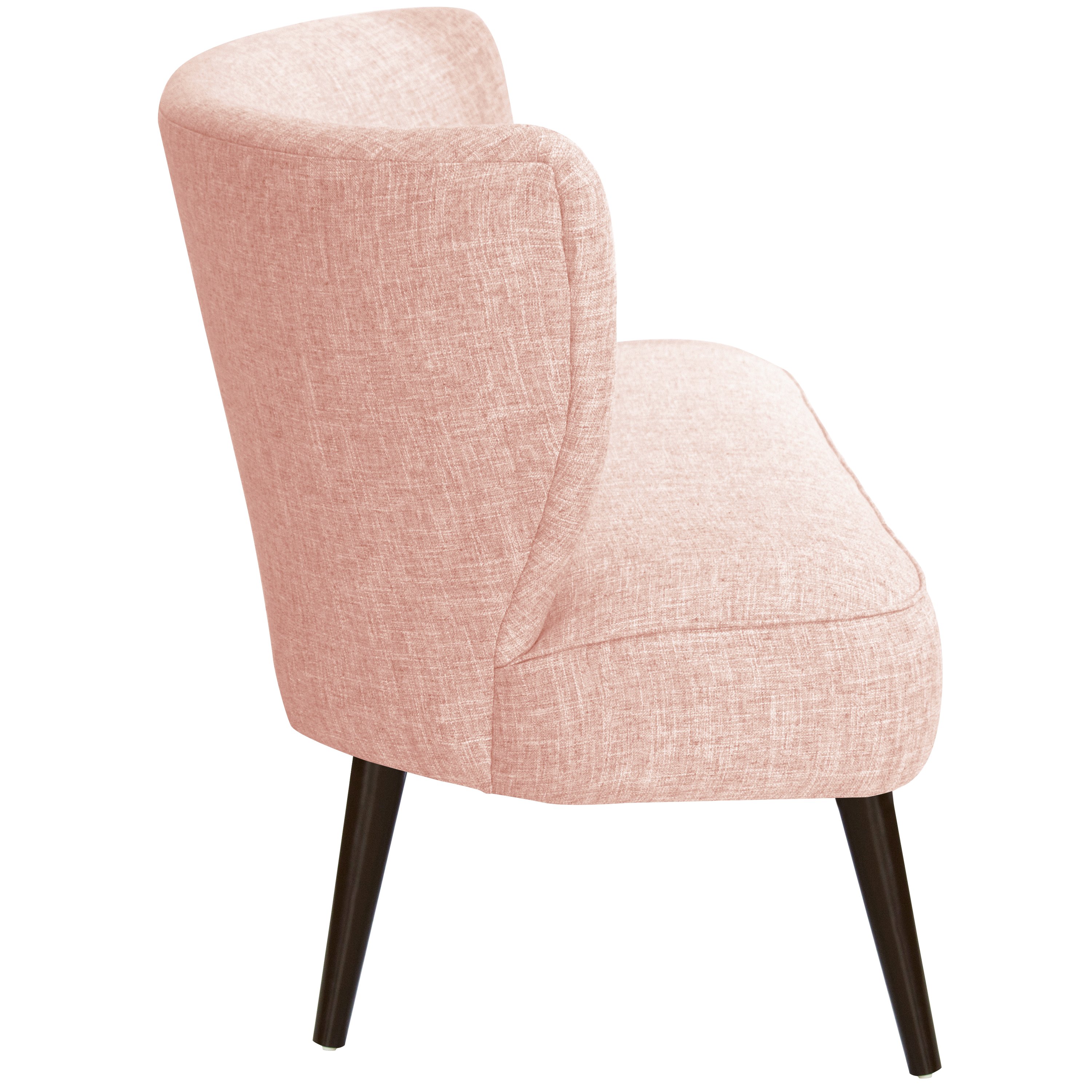 9806ZMRSQ Modern Rose Quartz Pink Curved Loveseat-3