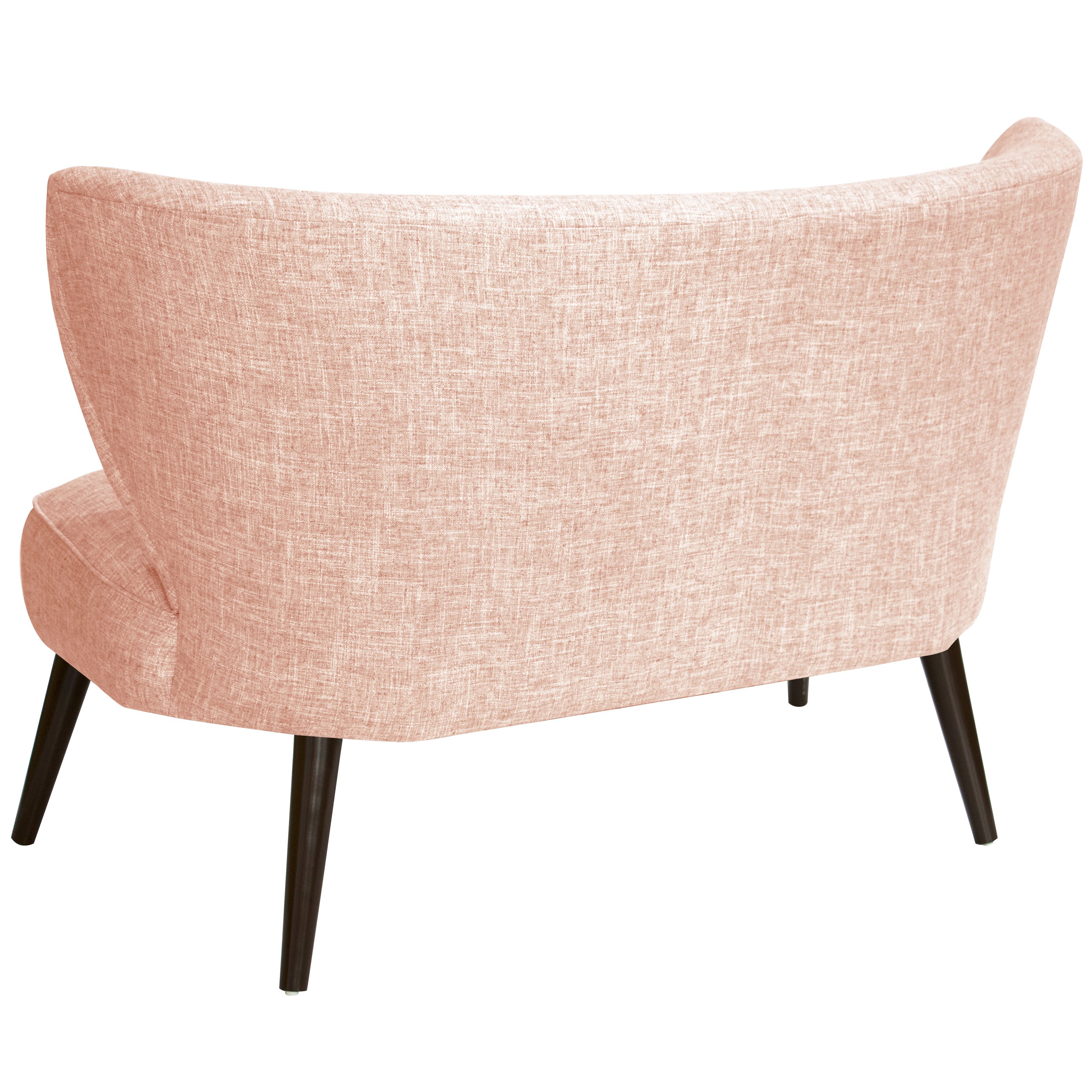 9806ZMRSQ Modern Rose Quartz Pink Curved Loveseat-4