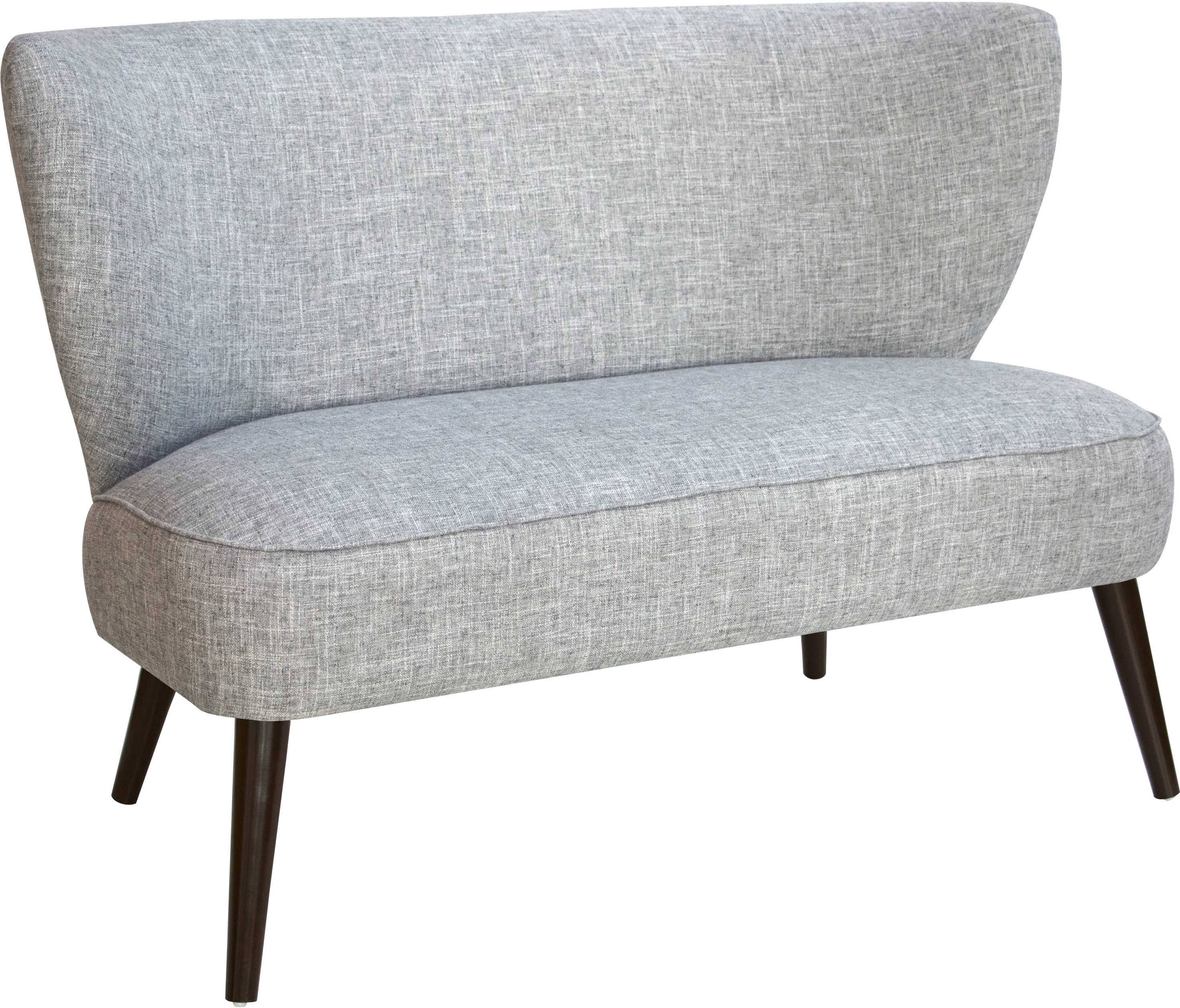 9806ZMPMC Modern Pumice Gray Curved Loveseat-1