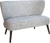 9806ZMPMC Modern Pumice Gray Curved Loveseat
