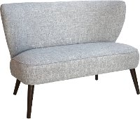 9806ZMPMC Modern Pumice Gray Curved Loveseat