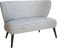 9806ZMPMC Modern Pumice Gray Curved Loveseat