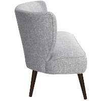 9806ZMPMC Modern Pumice Gray Curved Loveseat-4