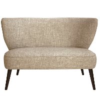 9806ZMLNN Modern Linen Beige Curved Loveseat-2
