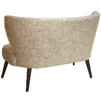 9806ZMLNN Modern Linen Beige Curved Loveseat-4