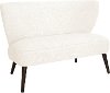 9806ZMWHT Modern White Curved Loveseat