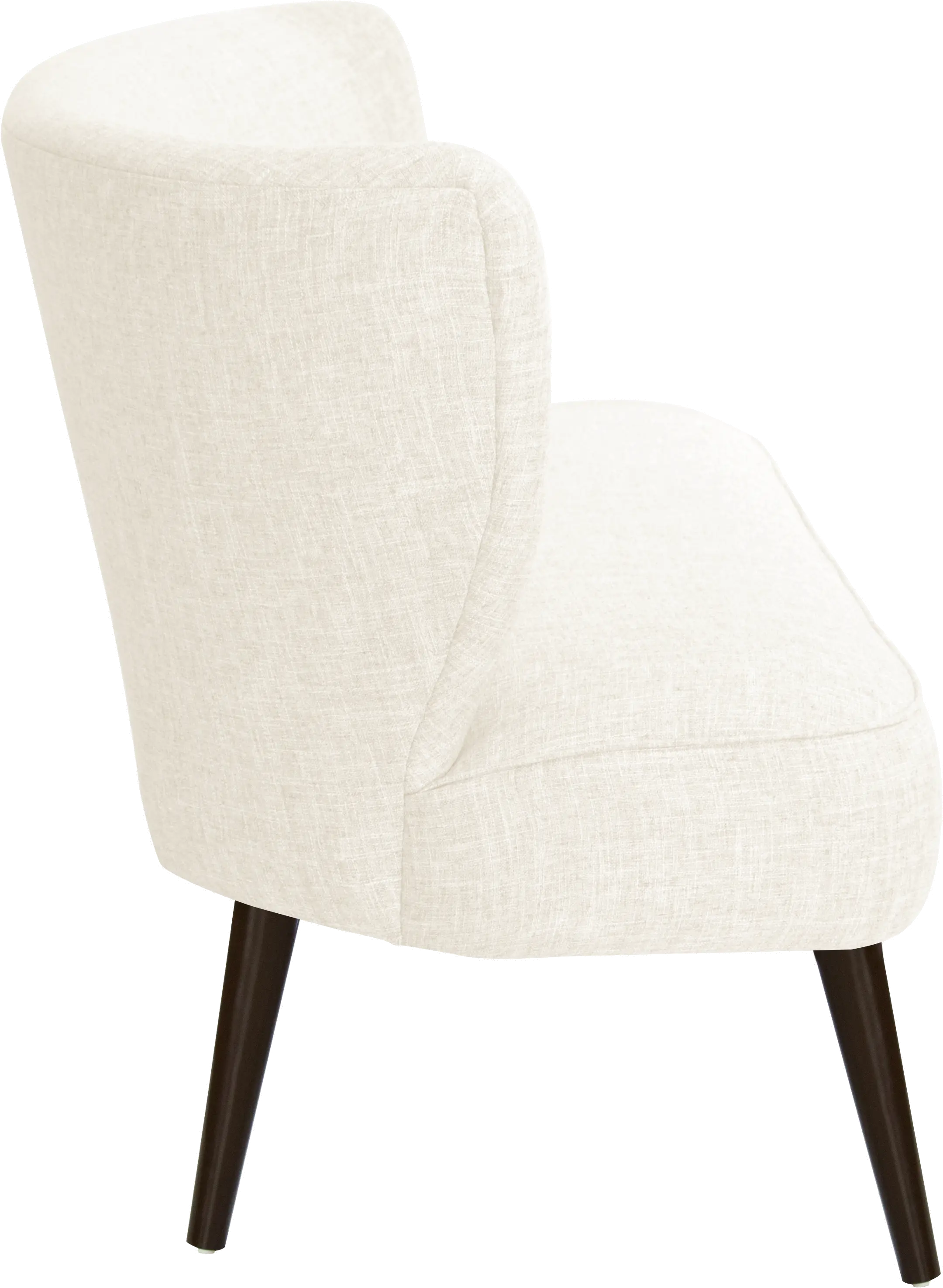 9806ZMWHT Modern White Curved Loveseat-3