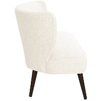 9806ZMWHT Modern White Curved Loveseat-3