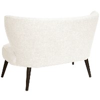 9806ZMWHT Modern White Curved Loveseat-4