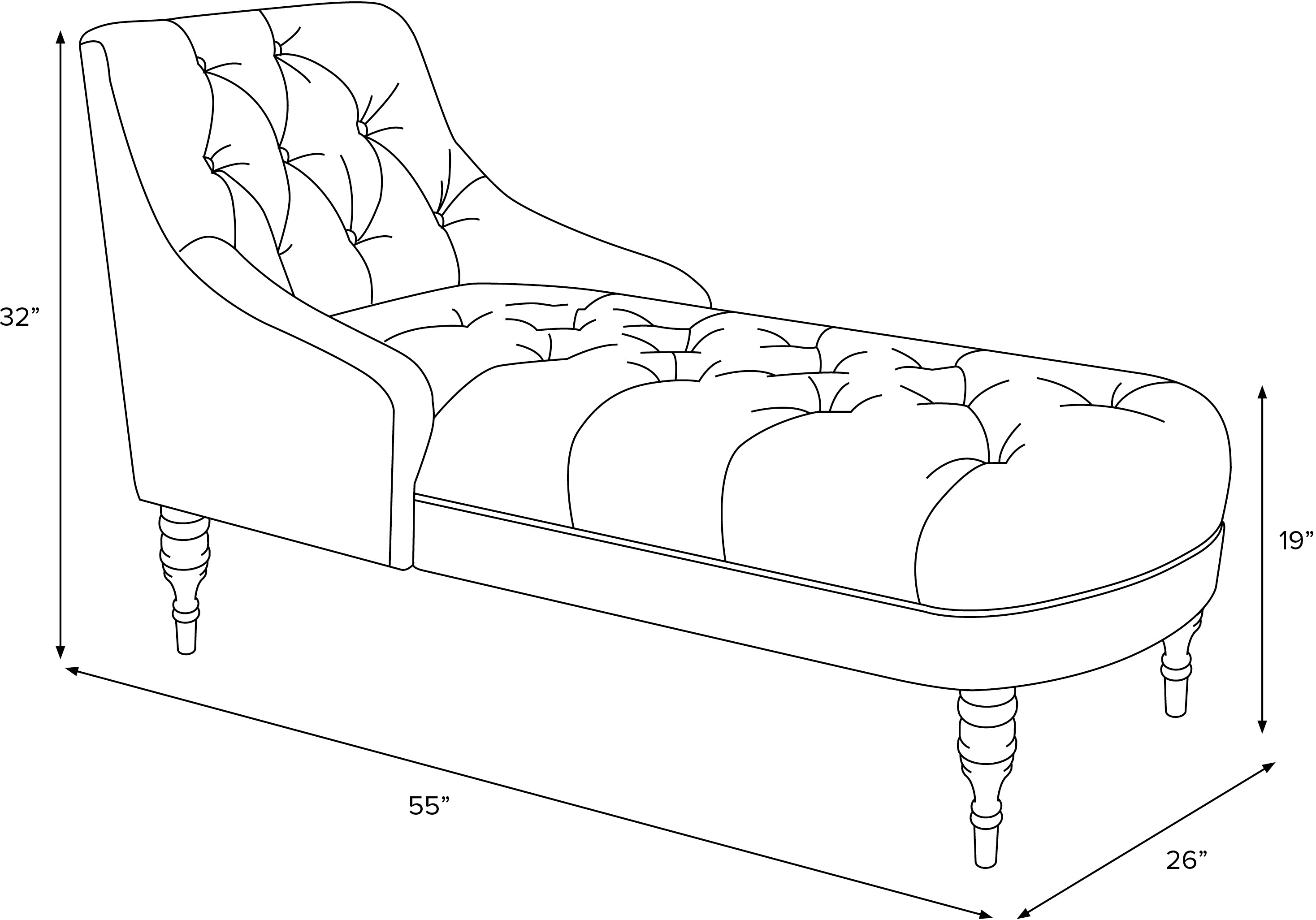 3606LNNNV Navy Tufted Settee-6