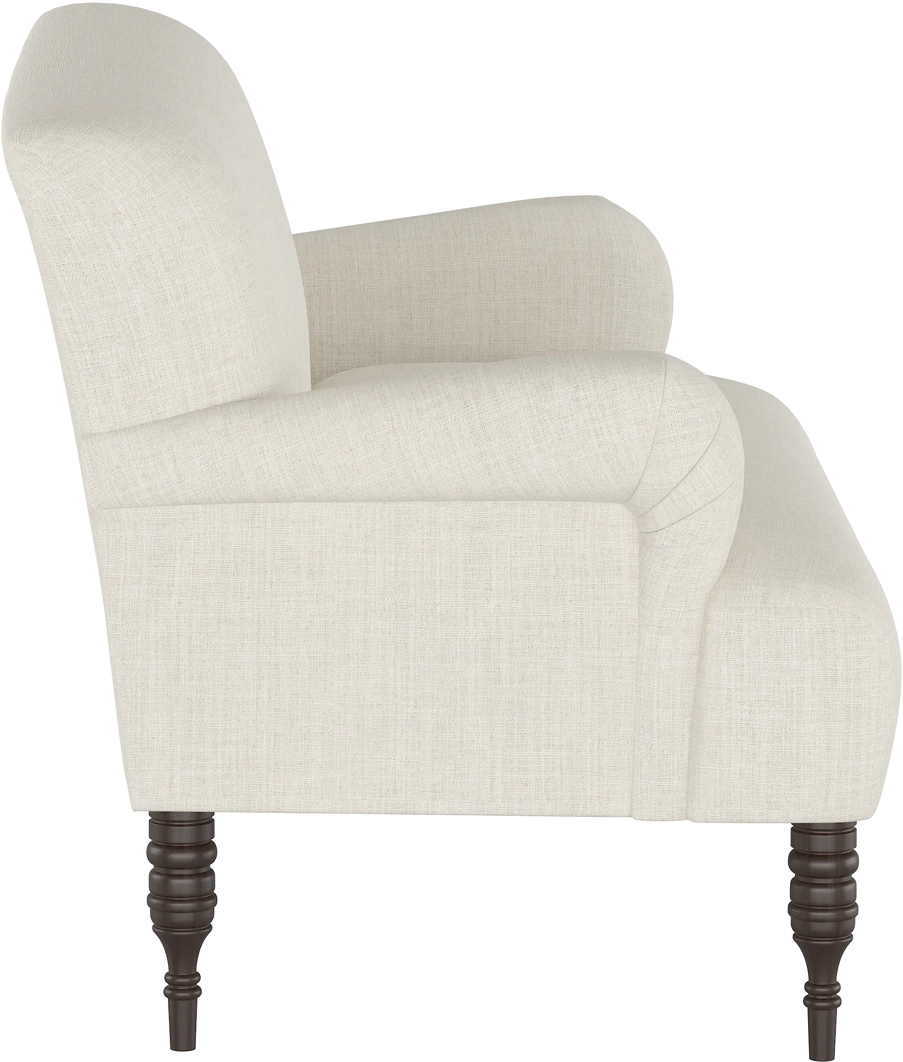 9506LNNTLC Linen Talc Stone Rounded Arm Settee-3