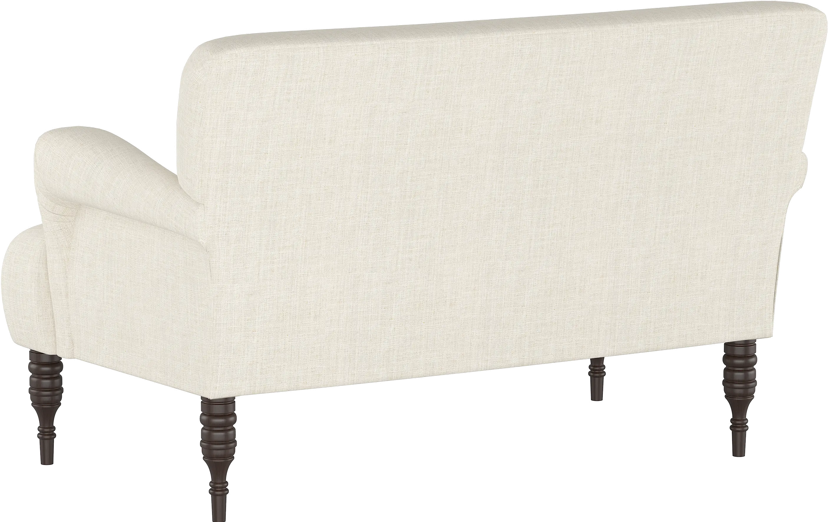 9506LNNTLC Linen Talc Stone Rounded Arm Settee-4