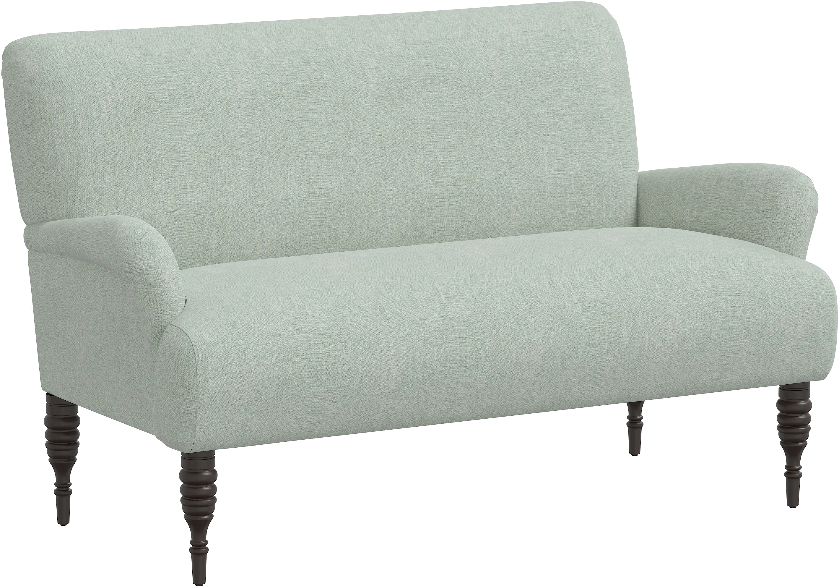 9506LNNSWDBL Swedish Blue Rounded Arm Settee-1