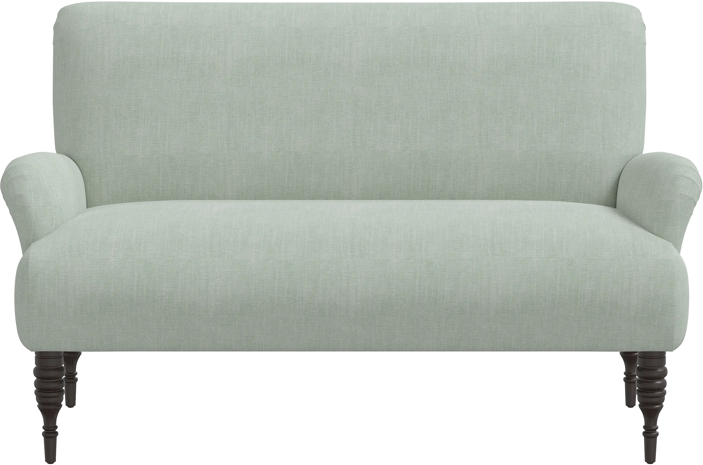 9506LNNSWDBL Swedish Blue Rounded Arm Settee-2
