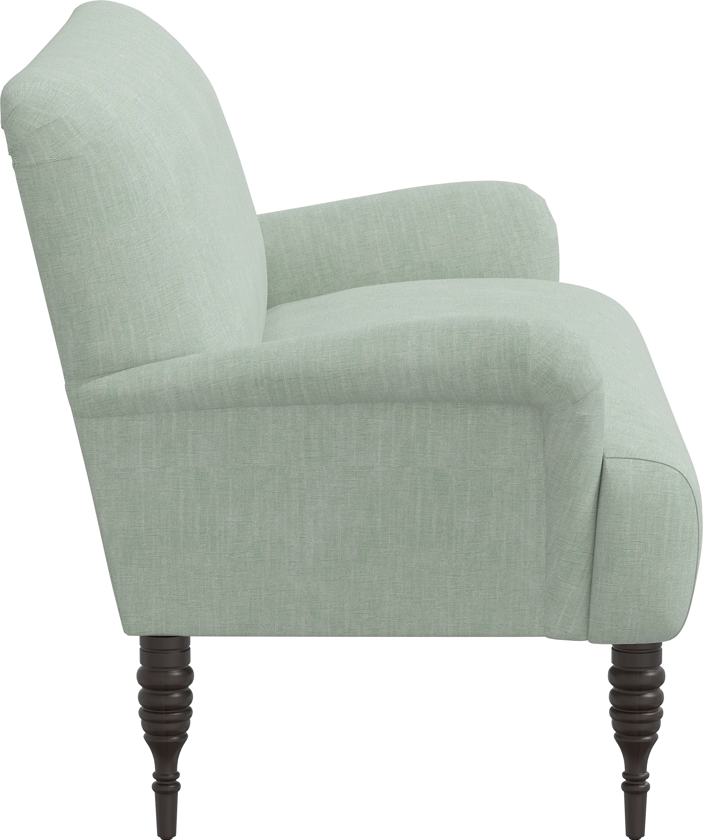 9506LNNSWDBL Swedish Blue Rounded Arm Settee-3