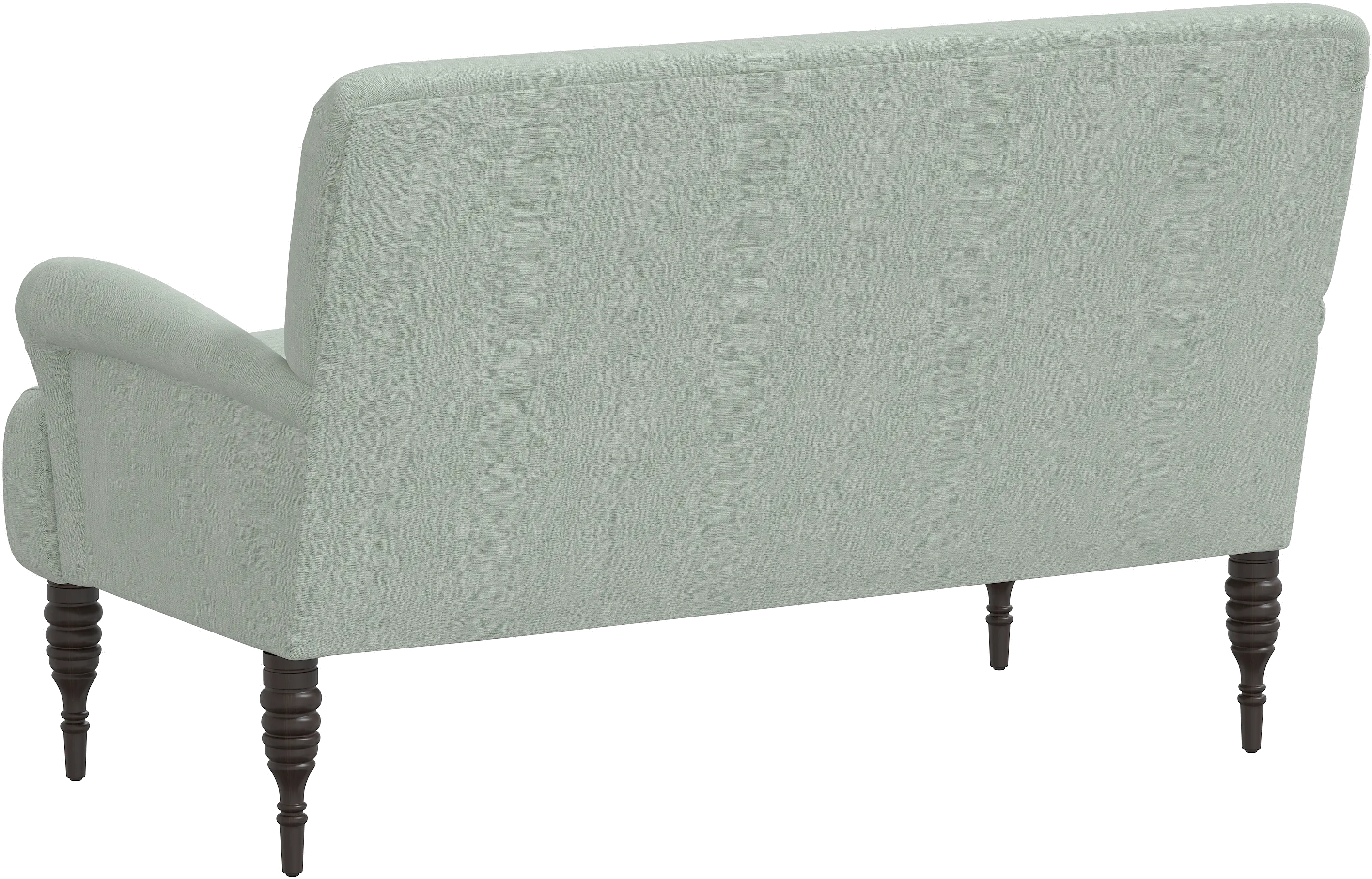 9506LNNSWDBL Swedish Blue Rounded Arm Settee-4