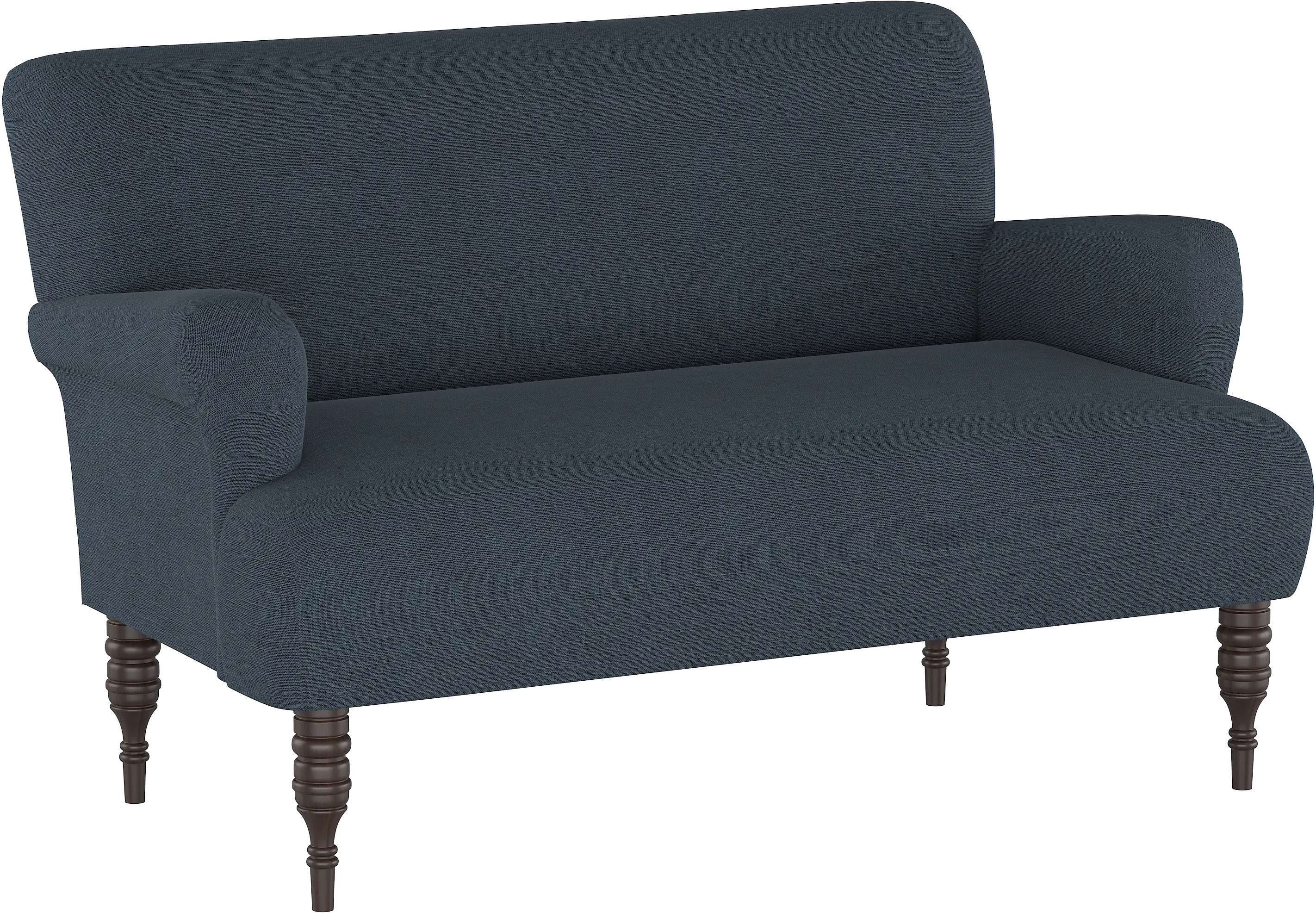 9506LNNNV Navy Rounded Arm Settee-1