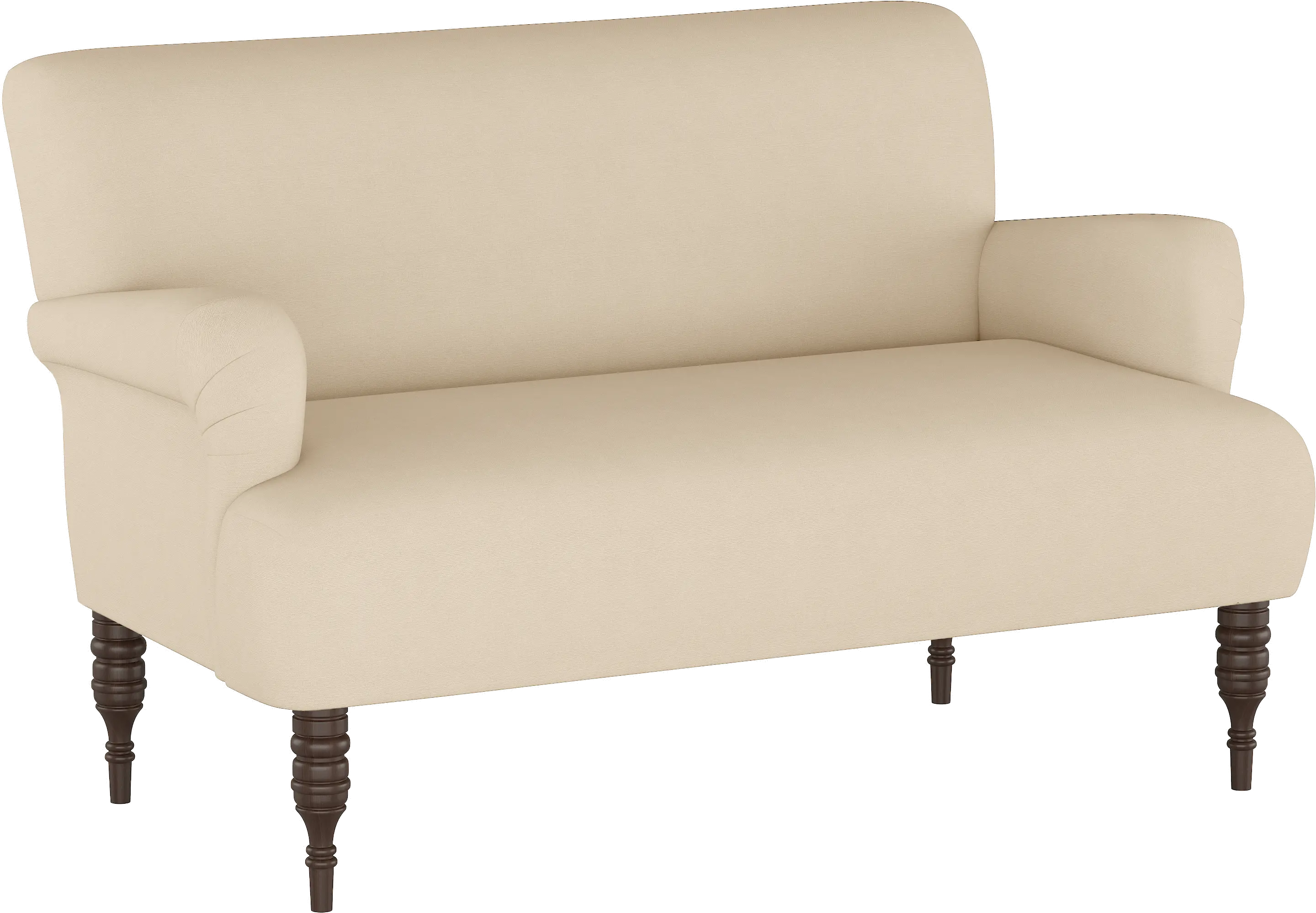 9506LNNLNN Linen Tan Rounded Arm Settee-1