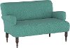 9506LNNLGN Laguna Turquoise Rounded Arm Settee