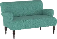 9506LNNLGN Laguna Turquoise Rounded Arm Settee