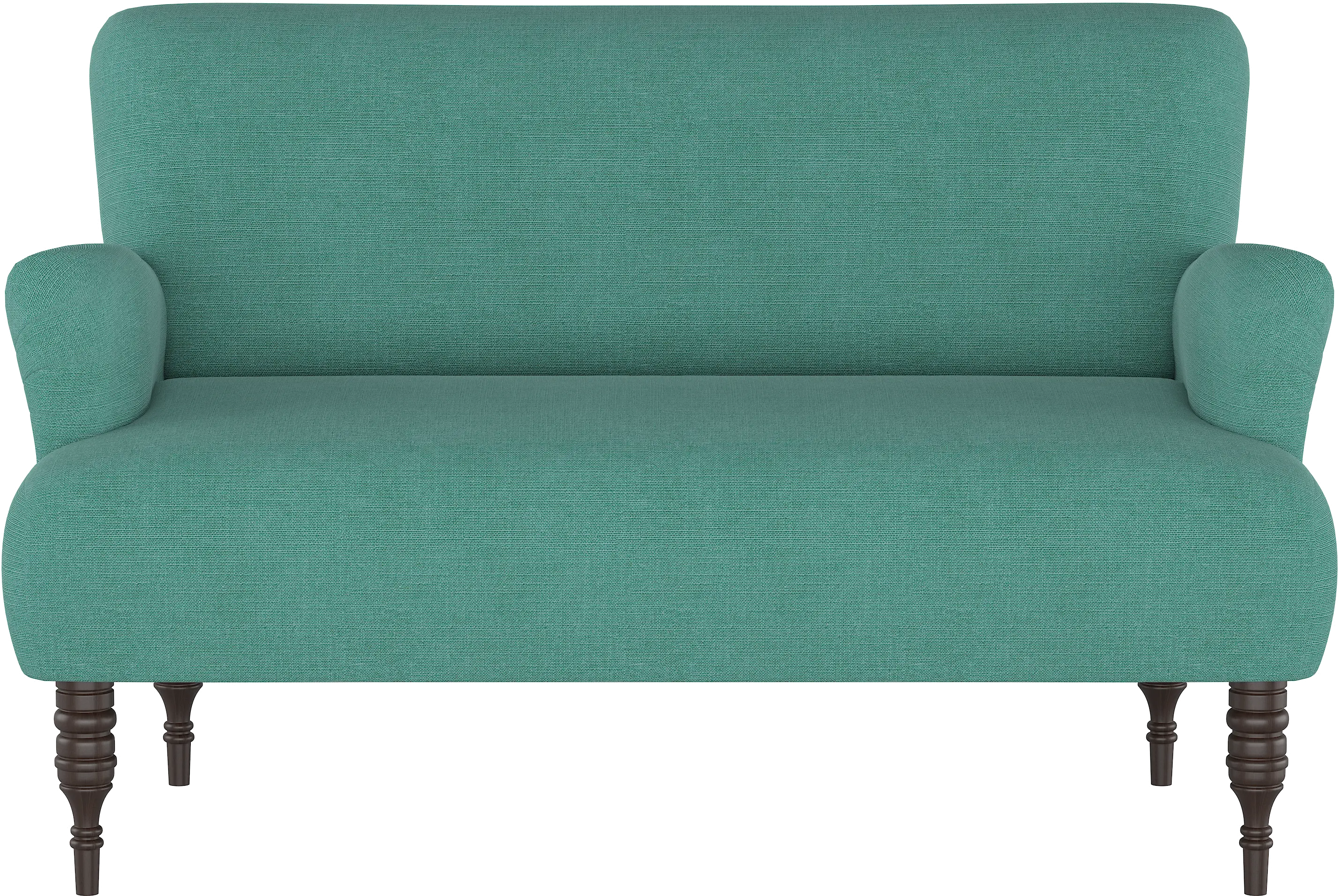9506LNNLGN Laguna Turquoise Rounded Arm Settee-2