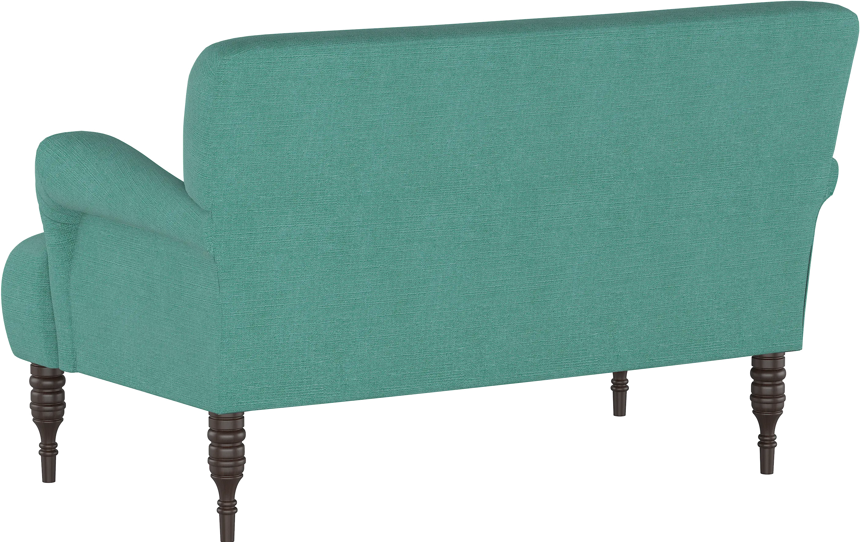 9506LNNLGN Laguna Turquoise Rounded Arm Settee-4