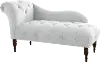 8087VLVWHT Carmen Velvet White Single Arm Chaise - Skyline Furniture