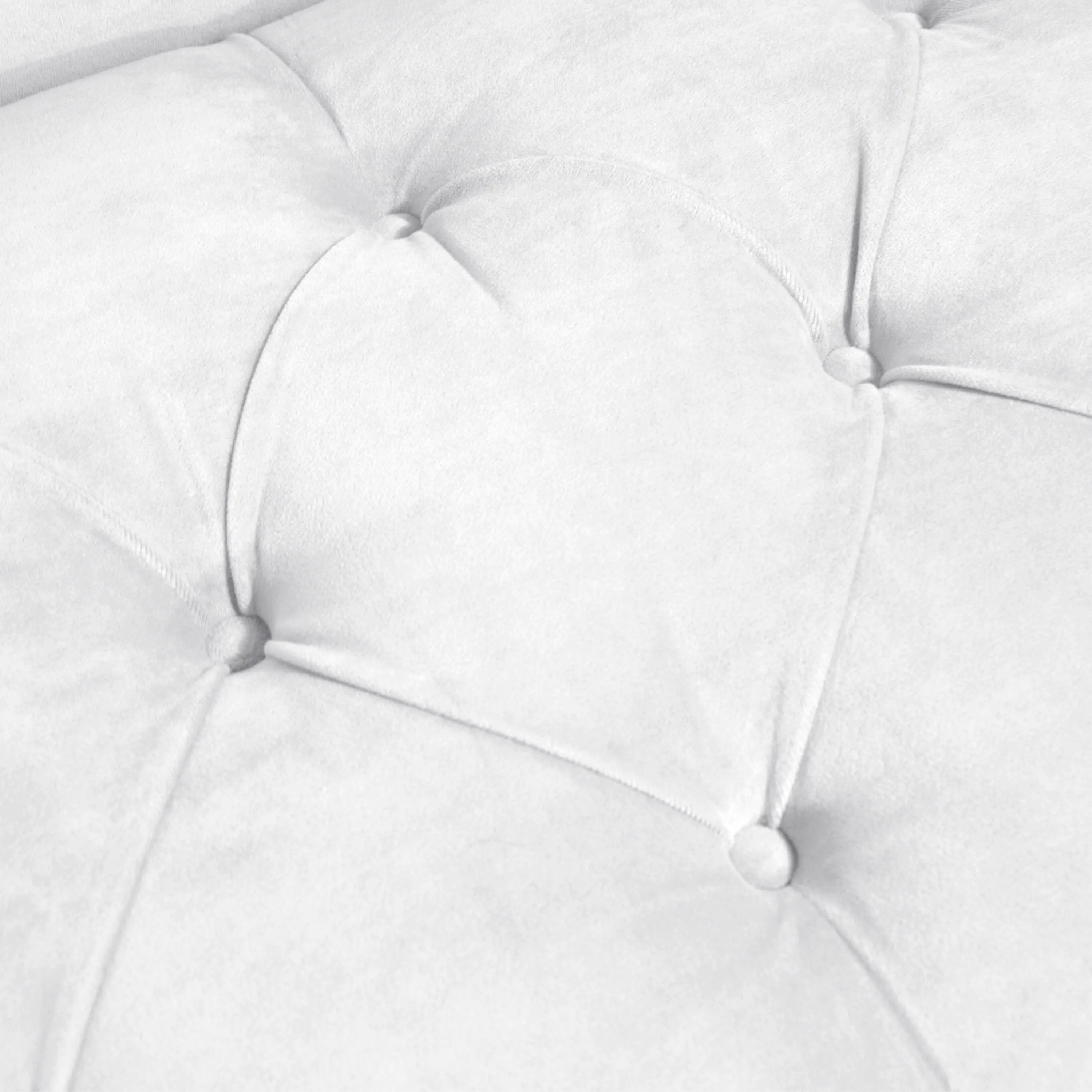 8087VLVWHT Traditional Velvet White Single Arm Chaise-4