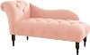 8087VLVTBLSH Velvet Blush Single Arm Chaise