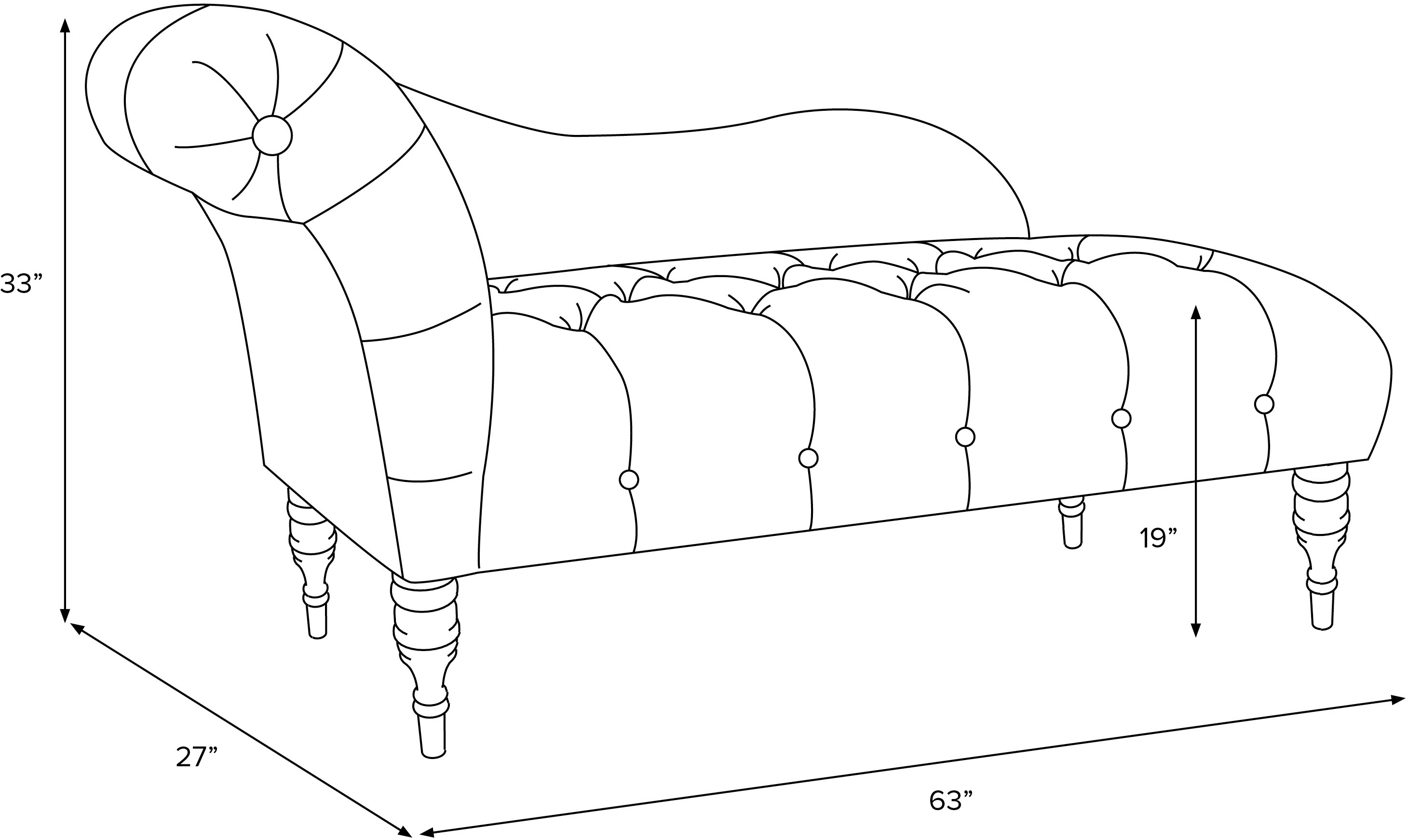 8087VLVPL Traditional Velvet Pool Blue Single Arm Chaise-6