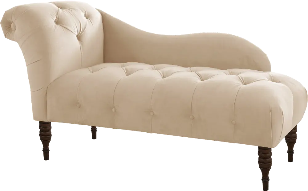8087VLVPRL Carmen Velvet Pearl Single Arm Chaise - Skyline Furniture-1
