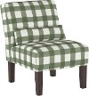 5705BFLSQRSGOGA Sage Buffalo Plaid Armless Chair
