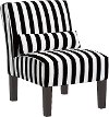 5705CBSTRBLKWHOGA Canopy Stripe Armless Chair