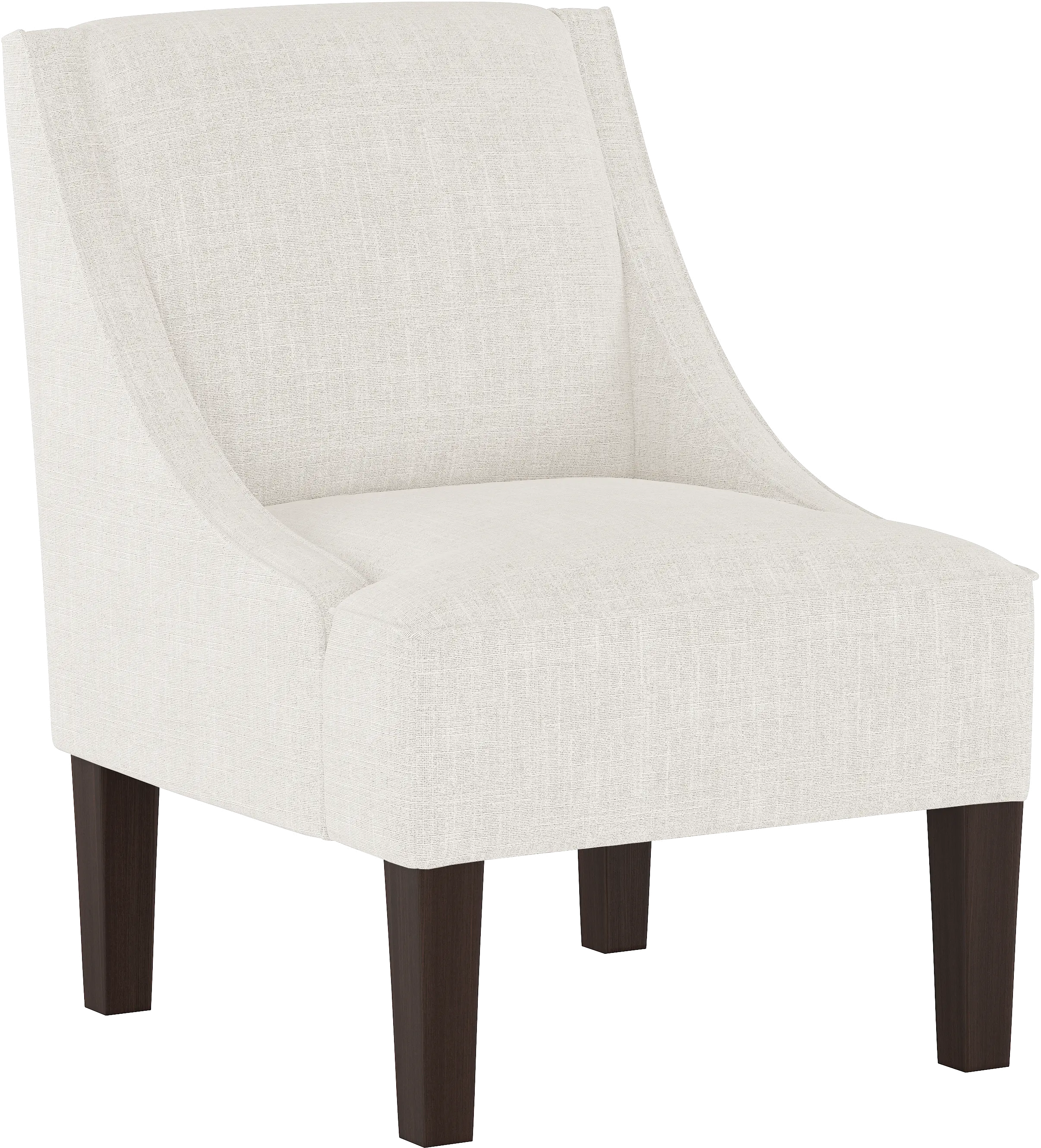 72-1ZMWHT Swoop White Arm Chair-1