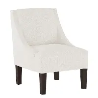 72-1ZMWHT Swoop White Arm Chair