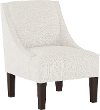 72-1ZMWHT White Swoop Arm Chair