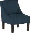 72-1ZMNV Parker Navy Swoop Arm Accent Chair - Skyline Furniture