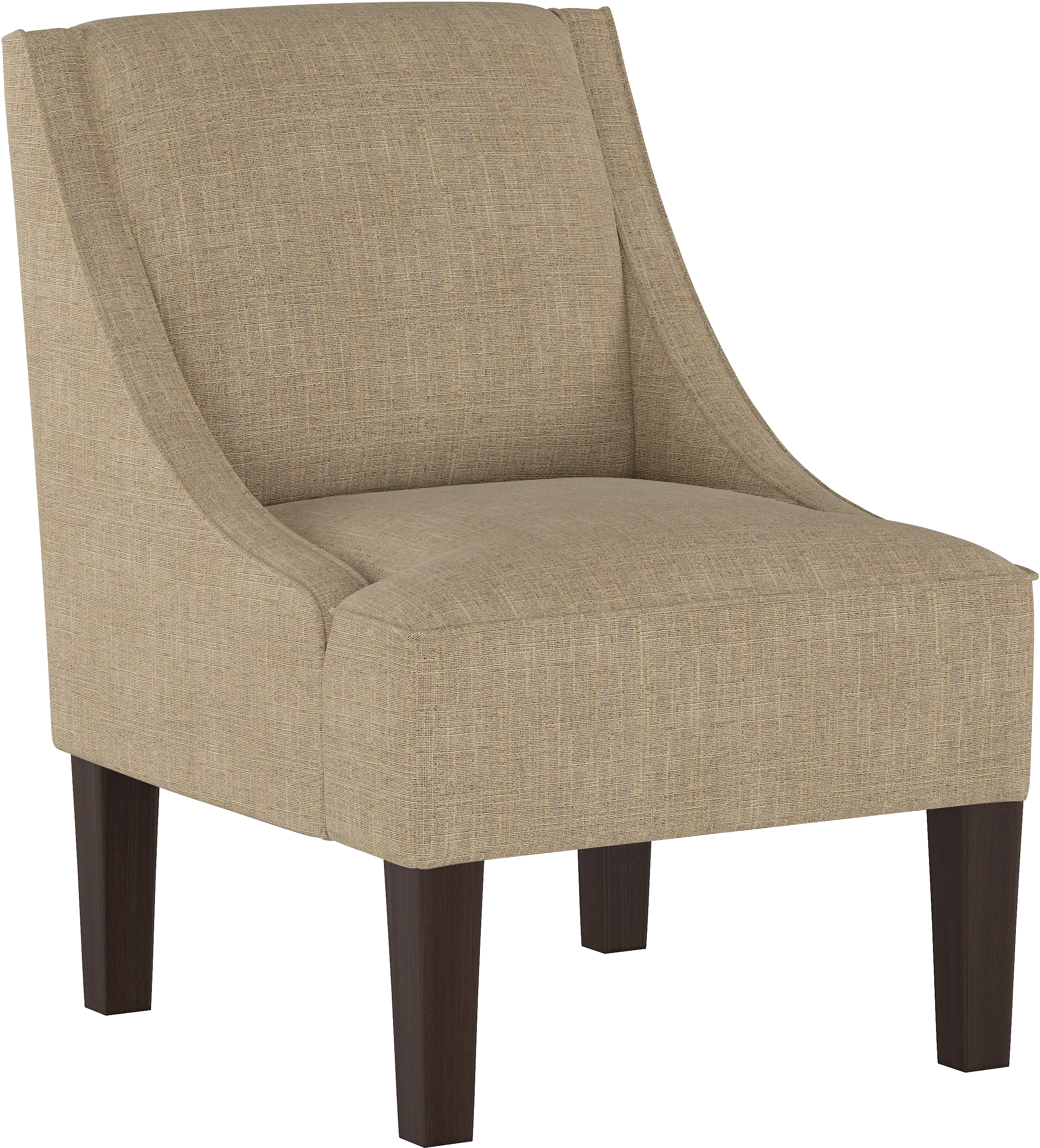 72-1ZMLNN Linen Tan Swoop Arm Chair-1