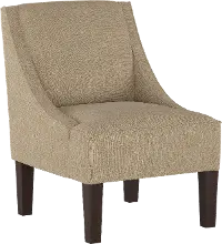 72-1ZMLNN Linen Tan Swoop Arm Chair