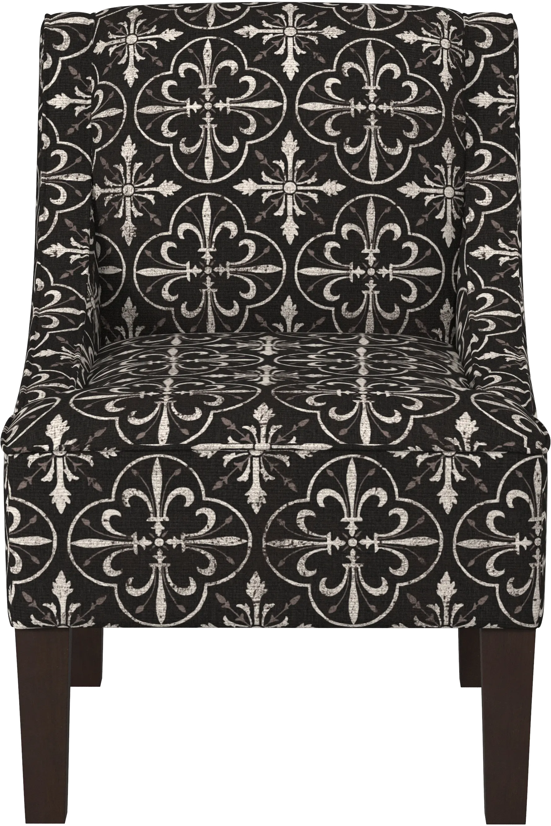 72-1PRSTLBLCOGA Black Paris Tile Swoop Arm Chair-2