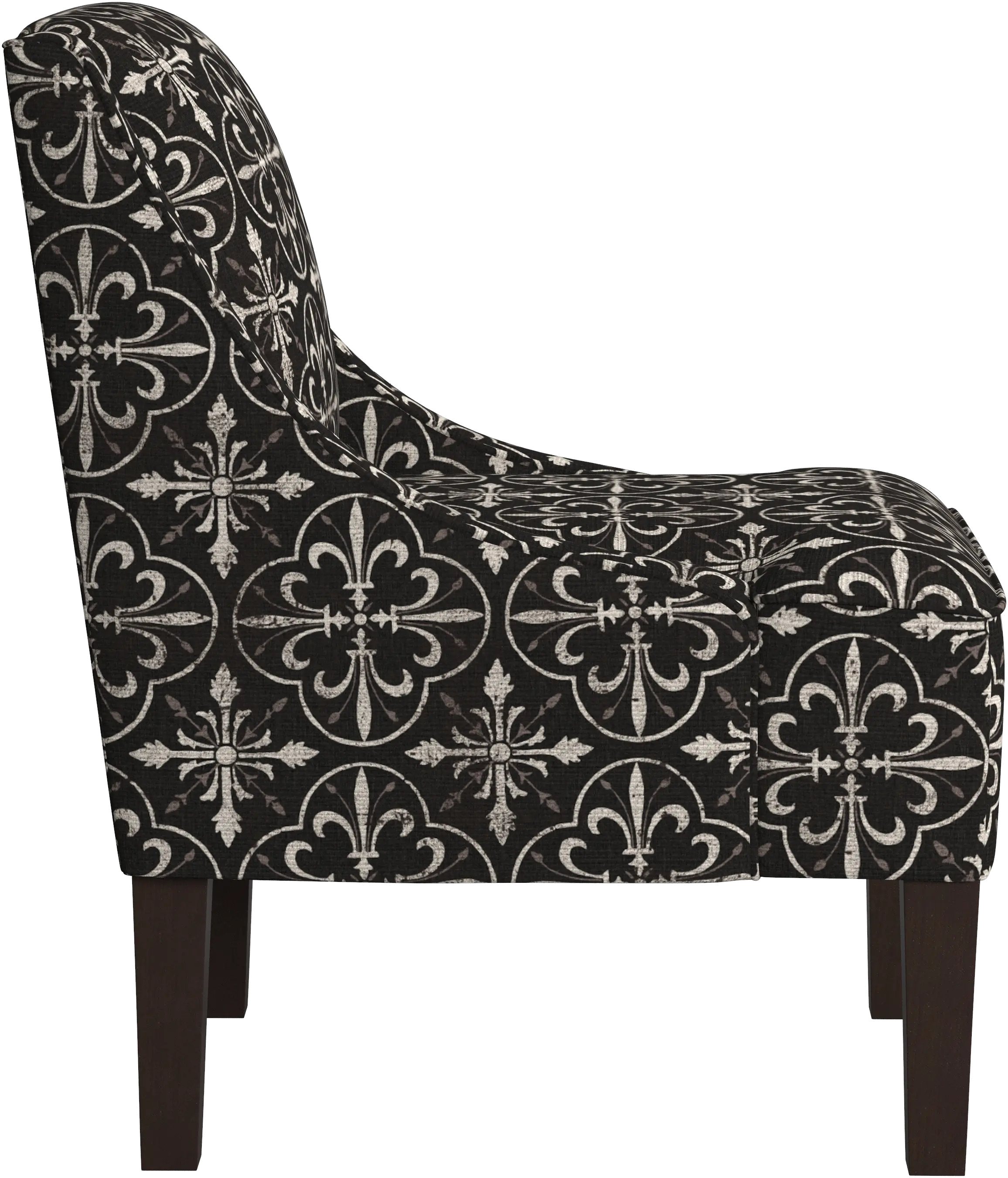 72-1PRSTLBLCOGA Black Paris Tile Swoop Arm Chair-3