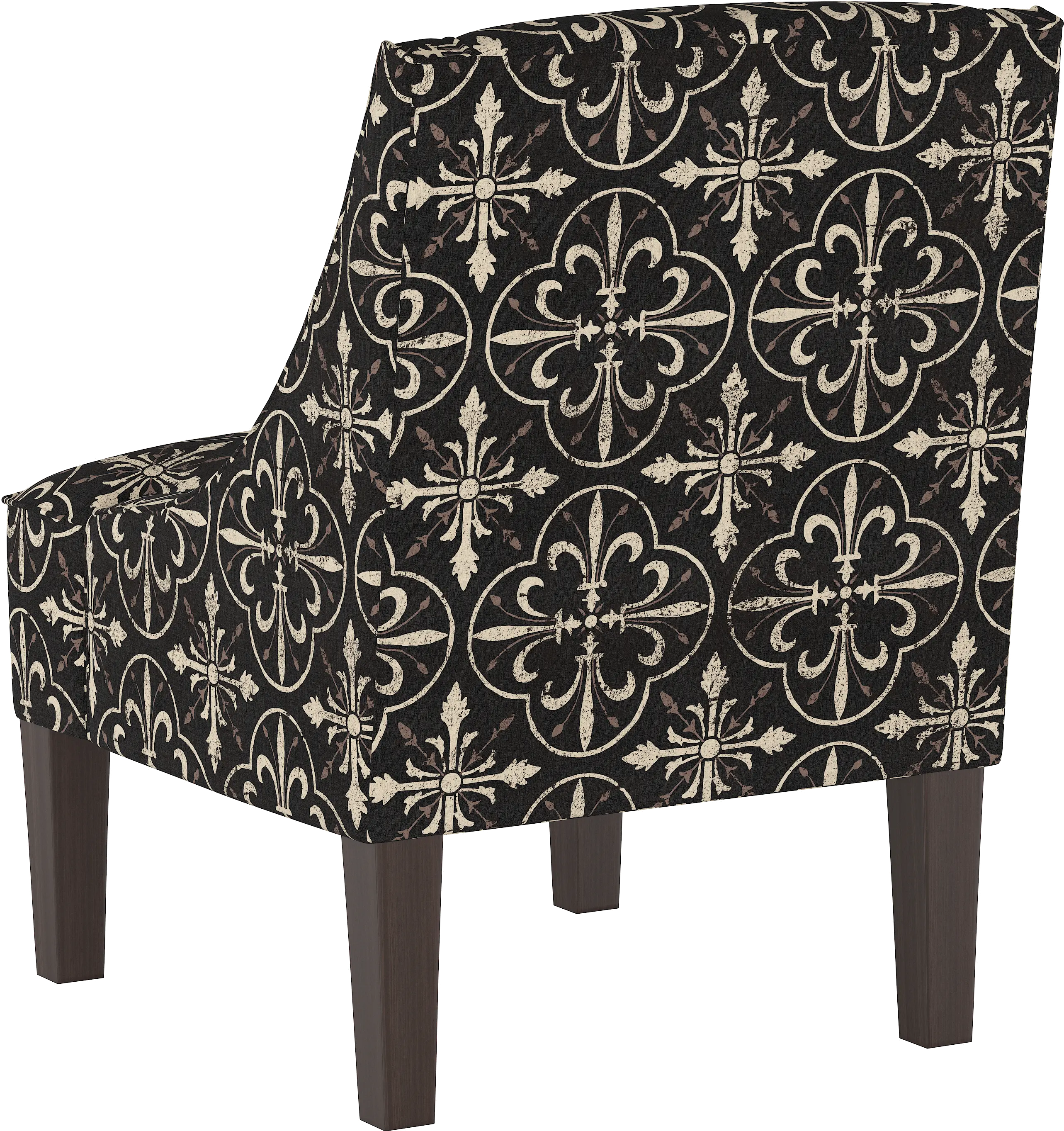 72-1PRSTLBLCOGA Black Paris Tile Swoop Arm Chair-4