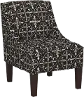 72-1PRSTLBLCOGA Parker Black Tile Swoop Arm Accent Chair - Skyline Furniture